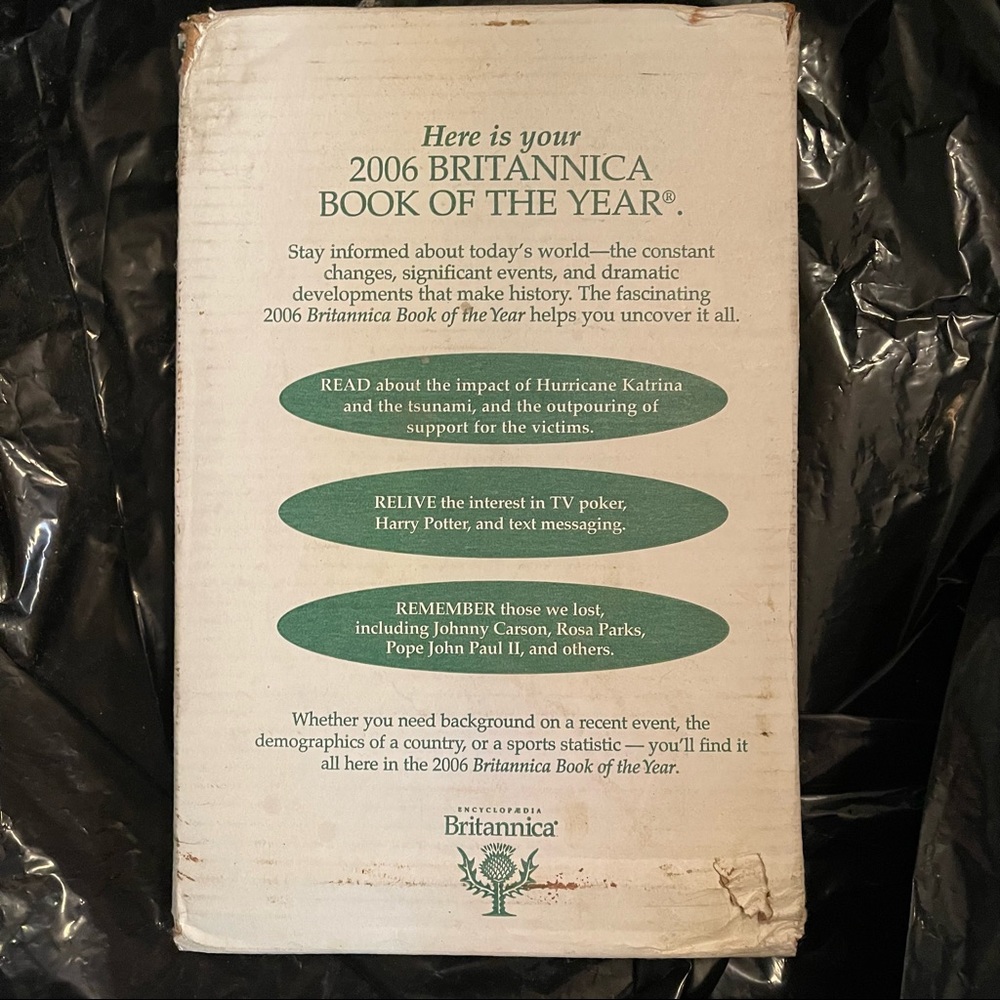 BOOK is NIB 2006 Brittanica Book of Year